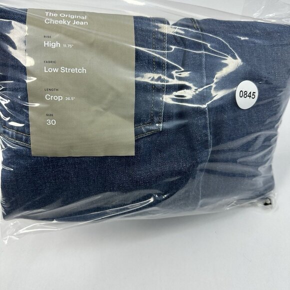 Everlane Women's‎ NWT Indigo The Original Cheeky Straight Jean W30 Crop/L26 - Picture 13 of 13